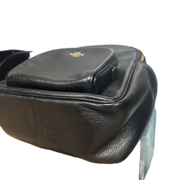 EUC Coach Medium Charlie Black Pebble Leather Goldtone Backpack - Picture 4 of 13